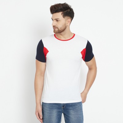 UNQFIT Solid Men Round Neck Red, White, Black T-Shirt