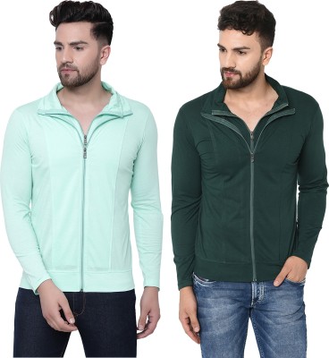 Jaskart Solid Men Polo Neck Dark Green, Green T-Shirt