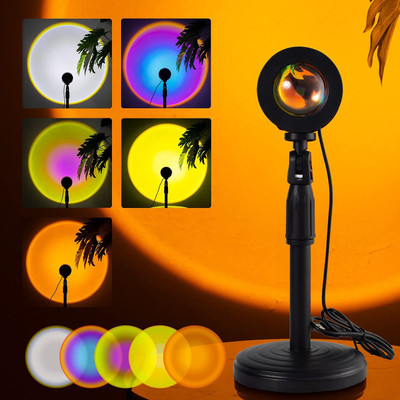 ASTOUND Sunset Projection Lamp with Remote Night Lamp(14 cm, Black)