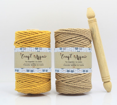 Craft Affair Mustard and Brown Thread(20 m Pack of2)