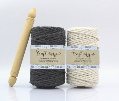 Craft Affair Off White and Charcoal Grey Thread(20 m Pack of2)