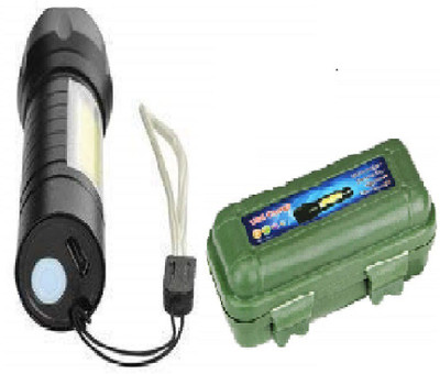 Pink Tokre Mini Torch Torch(Black, 10 cm, Rechargeable)