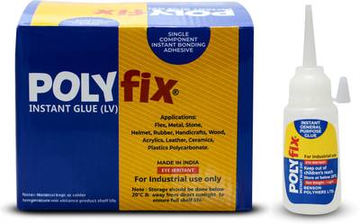 POLYFIX Instant Glue 15 gm for Shoe (Footwear) Pasting Cyanoacrylate Adhesive (25 Pc in Box Pack) Adhesive  (15 g)