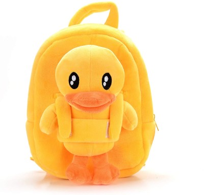 Frantic FullBody DuckP Kids School Bag Plush Bag School Bag(Yellow, 10 L)