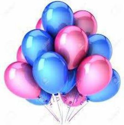 RP Bazaar Solid Pastel Balloons for Birthday Decoration, Baby Shower, Marriage Anniversary Balloon(Blue, Pink, Pack of 50)