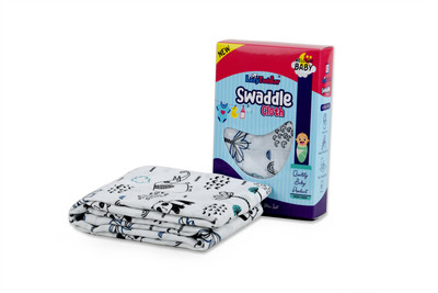 LazyToddler Animal Single Swaddling Baby Blanket for  Mild Winter(Muslin, Panda)