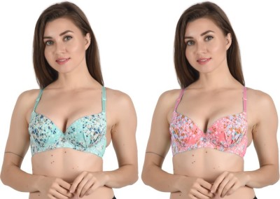 Zylum Fashion Women Imported Push Up Bra Women Push-up Heavily Padded Bra(Multicolor)