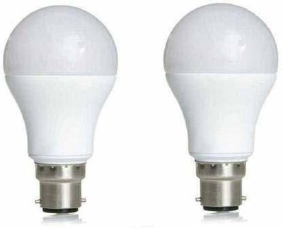 H HADDU 9 W Basic Round B22 LED Bulb(White, Pack of 2)