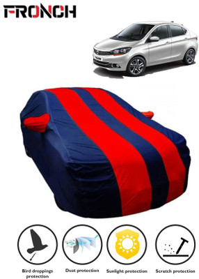 FRONCH Car Cover For Tata Tigor (With Mirror Pockets)(Red, Blue)