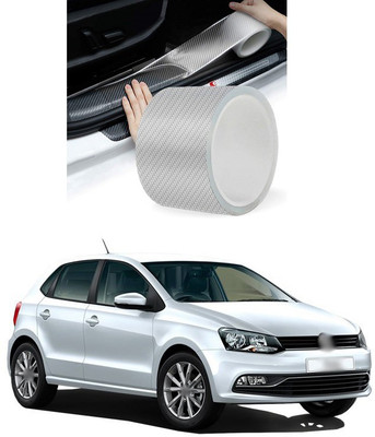 PRTEK Plastic Car Door Guard(White, Silver, Pack of 1, Volkswagen, Polo GT)