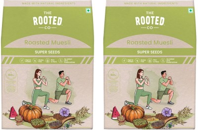 The Rooted co Roasted Muesli - Super Seeds | 400 g x 2 | Protein Rich, Healthy, No Preservatives Box(2 x 400 g)