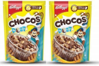 Kellogg's Chocos Duet 375 Gram Pack Of 2 (750 g, Pouch, Pack of 2) Pouch(2 x 375 g)