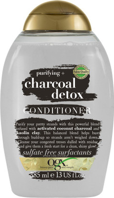 ogx Purifying Charcoal Detox Conditioner with Coconut Charcoal & Kaolin Clay, leaves shine(385 ml)