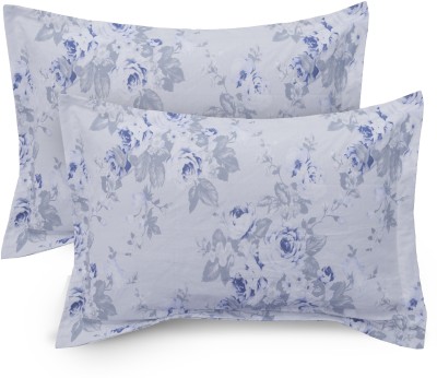 ACHIR Floral Pillows Cover(Pack of 2, 43.18 cm*68.58 cm, Blue, Grey)