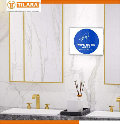 TILARA 1 Compartments Acrylic Sign Wall Mount Shelf(clear)