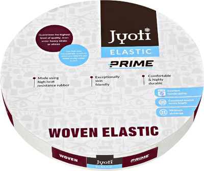 Jyoti Woven Black Elastic(25 m)