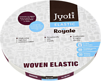 Jyoti Woven White Elastic(25 m)