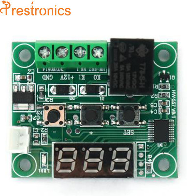 Prestronics Combo for DIY Incubator W1209 12V DC Digital Temperature Controller Board with 12v 1amp charger and 3 inch fan Electronic Components Electronic Hobby Kit