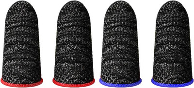 XBT pubg kitHigh quality 24-pin silver fiber finger sleeves suitable for mobile Finger Sleeve(Pack of 4)