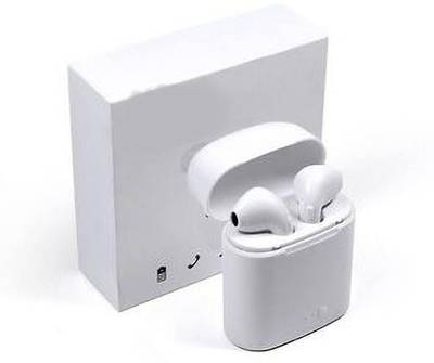 tws i7 headphone earbuds 6h play time Bluetooth Headset White In