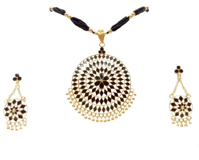 balaji gold Copper Gold-plated Black Jewellery Set(Pack of 1)