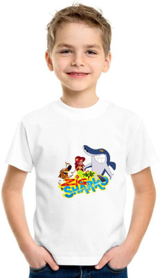 Shubham designer gallery Baby Boys & Baby Girls Printed Cotton Blend Regular T Shirt(White, Pack of 1)