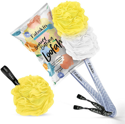 Fabskin Loofah(Pack of 2, Yellow)