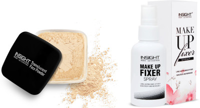 Insight Flawless Matte HD Finishing Loose Compact Powder (11) & Make Up Fixer(Pack of 2)