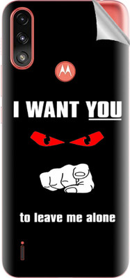 Snooky Motorola Moto E7 Power Mobile Skin(Black)