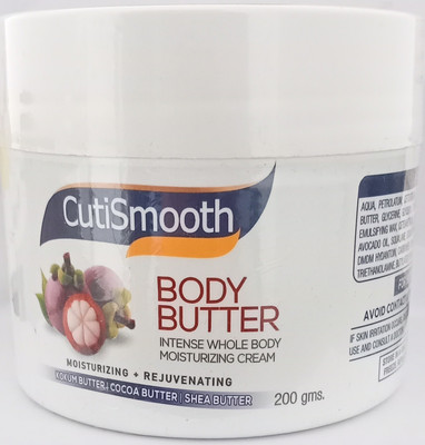 cutismooth body butter moisturizing + rejuvenating cream (pack of 1) 200gm(200 g)