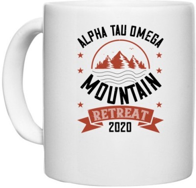 UDNAG White Ceramic Coffee / Tea 'Adventure Mountain' Perfect for Gifting [330ml] Ceramic Coffee Mug(330 ml)