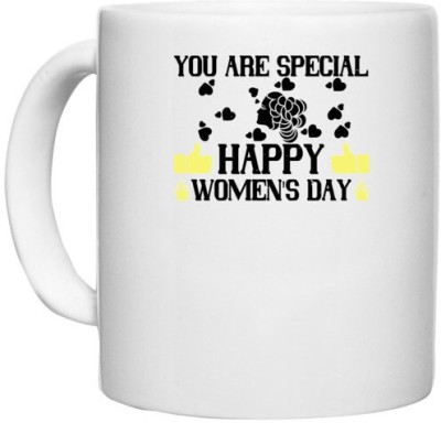 UDNAG White Ceramic Coffee / Tea 'Womens Day | You are Special happy' Perfect for Gifting [330ml] Ceramic Coffee Mug(330 ml)