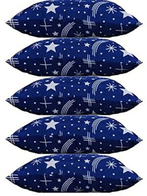 Neha Enterprises Cotton Solid Sleeping Pillow Pack of 5(Blue)