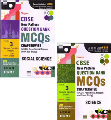 Super CBSE New Pattern Question Bank MCQs Science + Social Science Chapterwise ( Including MCQs, Assertion & Reason And Case Study With Specimen Papers Issued By Board On 2 September 2021)(Paperback, Superior Publications)