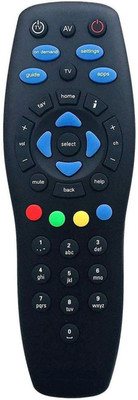 J.K. WEBSHOP DTH Set Top Box Remote (Black) Without Recording Feature T a t a Sky SD/HD/HD+/4K DTH Set Top Box Remote Controller(Black)