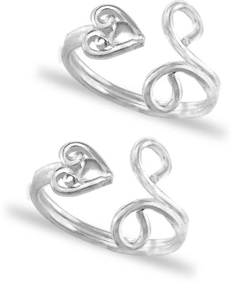 TARAASH Taraash Heart 925 Silver Metti For Women |Silver Bichiya | Chandi Bichiya Women Sterling Silver Toe Ring