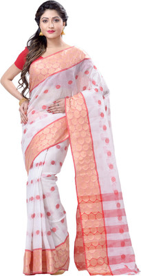 TANTLOOM Self Design Handloom Pure Cotton Saree(Multicolor)