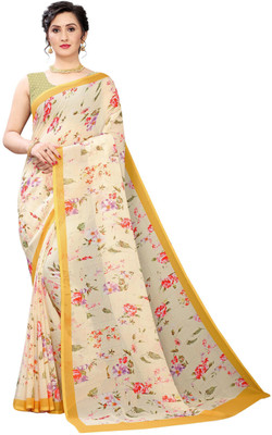 SHREEJI SUBLIMATION Printed Bollywood Chiffon Saree(Multicolor)