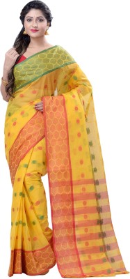 TANTLOOM Self Design Handloom Pure Cotton Saree(Multicolor)