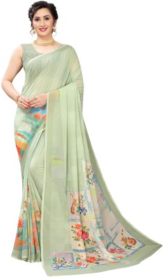 SHREEJI SUBLIMATION Printed Bollywood Chiffon Saree(Multicolor)