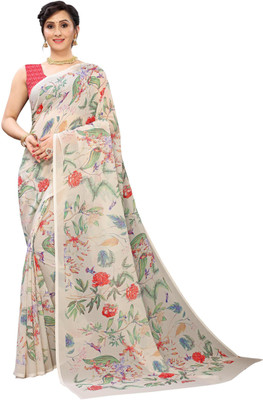 SHREEJI SUBLIMATION Printed Bollywood Chiffon Saree(Multicolor)