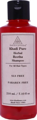 Khadi Pure Herbal Reetha Shampoo SLS-Paraben Free - 210ml(210 ml)