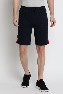 VAN HEUSEN Solid Men Dark Blue Basic Shorts