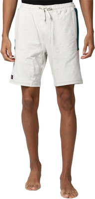 PETER ENGLAND Striped Men Grey Regular Shorts