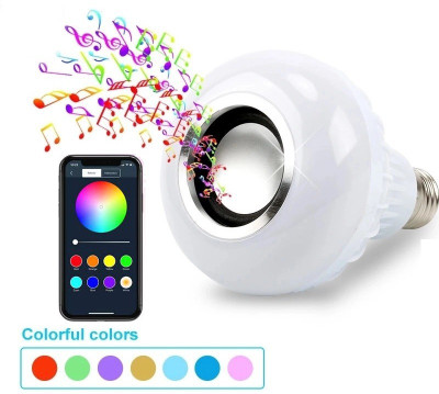 Webilla Led Bulb with Bluetooth Speaker with Super bass Music Light Bulb + RGB Light Ball Bulb Colorful Lamp with Remote Control for Home,Bedroom Smart Bulb