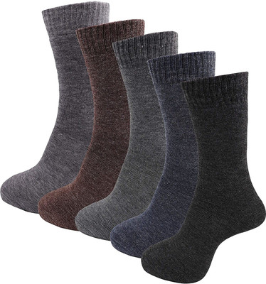 hurrio Men & Women Solid Calf Length(Pack of 5)