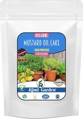Rimi Garden Mustard oil cake, Essential Organic Fertilizer for Plant Growth with ++ Charged Growth Microbes Fertilizer(5 kg, Cake)