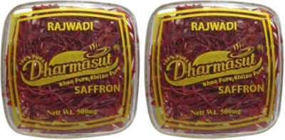 Dharmasut Natural and Organic Kashmiri Saffron (Rajwadi Kesar)(2 x 0.5 g)