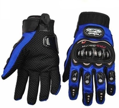 Pa PROBIKERZ(FULL)-L-BLUE-lt569 Riding Gloves(Blue, Black)