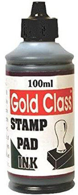 GoldClass Stamp Pad Ink(100ml)-Pack of 3 (Black) Stamp Pad Ink(100 ml)